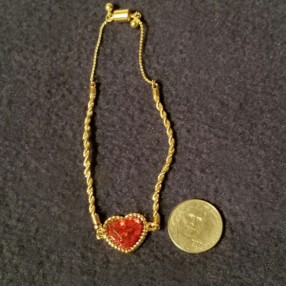 ITS Sense Heart Charm Rope Chain Bracelet - Picture 6 of 9